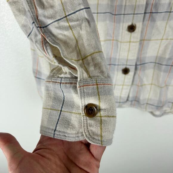 Everlane Womens Button Front Flannel Shirt Size 6 Oversized Organic Cotton - Picture 5 of 6